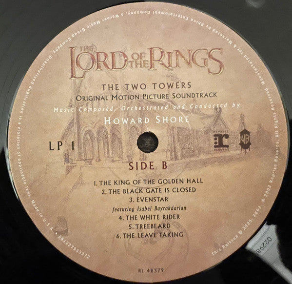 Howard Shore : The Lord Of The Rings: The Two Towers (Original Motion Picture Soundtrack) (2xLP, Album, RE)