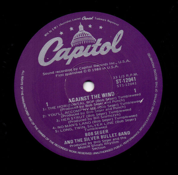 Bob Seger & The Silver Bullet Band* : Against The Wind (LP, Album)