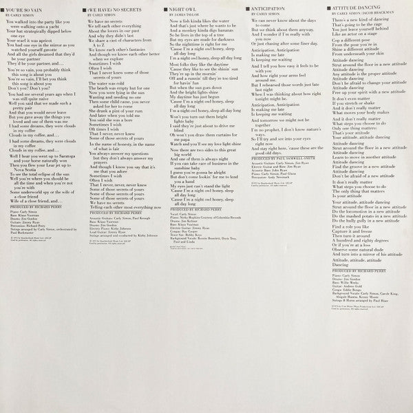 Carly Simon : The Best Of Carly Simon (LP, Comp)