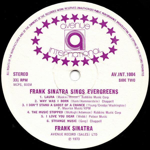 Frank Sinatra : Sings Evergreens Vol.4 (LP, Comp)