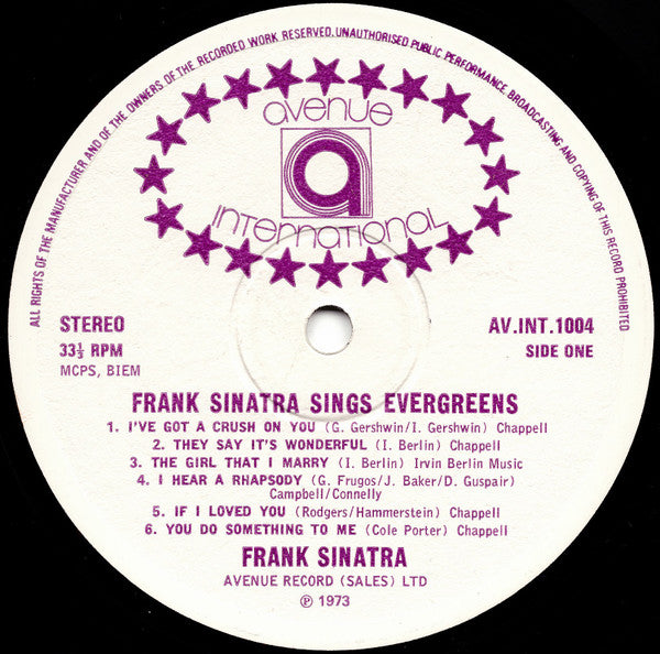 Frank Sinatra : Sings Evergreens Vol.4 (LP, Comp)