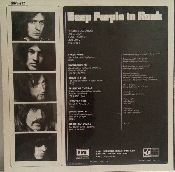 Deep Purple : In Rock (LP, Album)