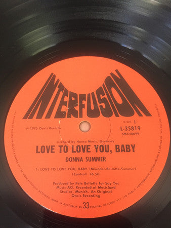 Donna Summer : Love To Love You Baby (LP, Album)