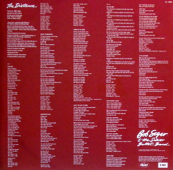 Bob Seger And The Silver Bullet Band : The Distance (LP, Album)