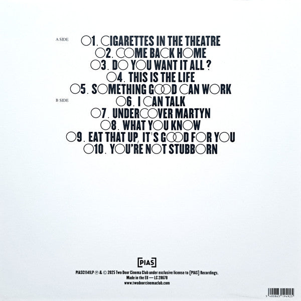 Two Door Cinema Club : Tourist History (LP, Album, RE)