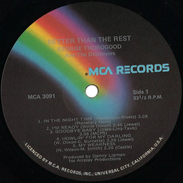 George Thorogood & The Destroyers : Better Than The Rest (LP, Album)