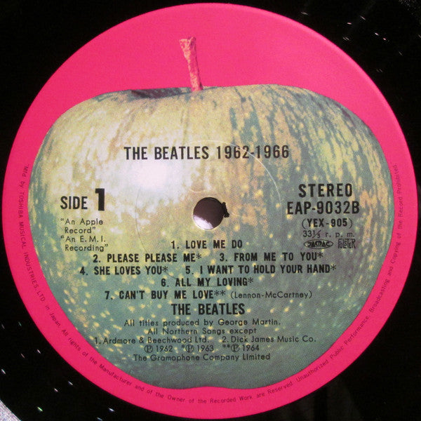 The Beatles = The Beatles : 1962-1966 = 1962年〜1966年 (2xLP, Album, Comp, RE)
