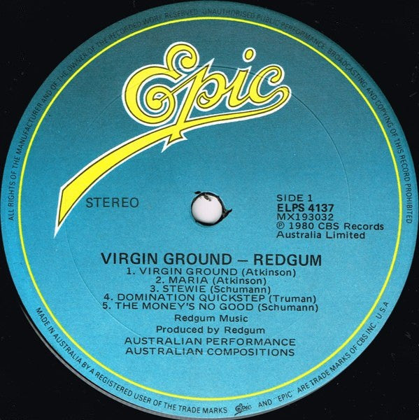 Redgum : Virgin Ground (LP, Album)