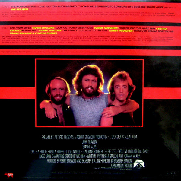 Various : The Original Motion Picture Soundtrack - Staying Alive (LP, Album, Gat)