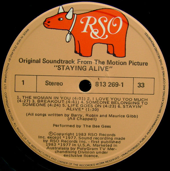 Various : The Original Motion Picture Soundtrack - Staying Alive (LP, Album, Gat)