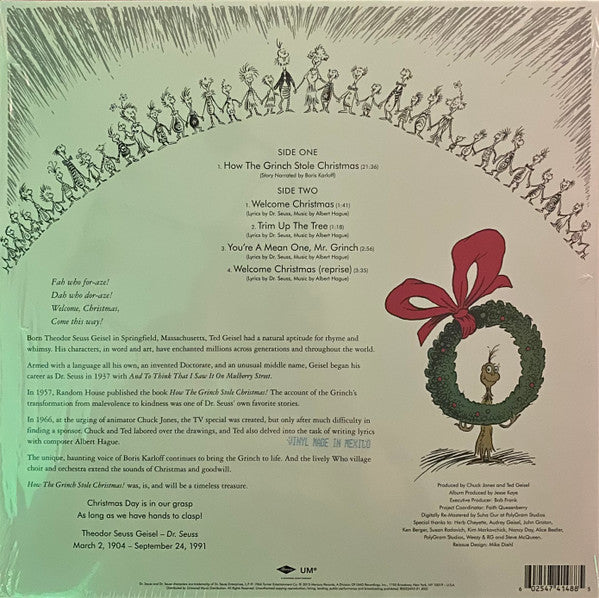 Dr. Seuss : How The Grinch Stole Christmas (LP, Album, RP, Gre)