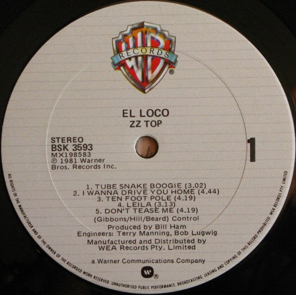 ZZ Top : El Loco (LP, Album)