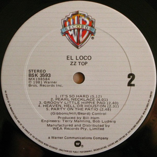 ZZ Top : El Loco (LP, Album)