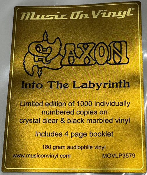 Saxon : Into The Labyrinth (LP, Album, Ltd, Num, RE, Cry)
