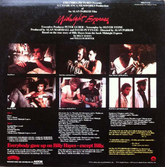 Giorgio Moroder : Midnight Express (Music From The Original Motion Picture Soundtrack) (LP, Album)