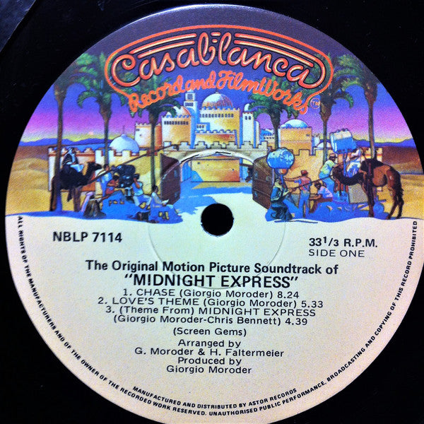 Giorgio Moroder : Midnight Express (Music From The Original Motion Picture Soundtrack) (LP, Album)