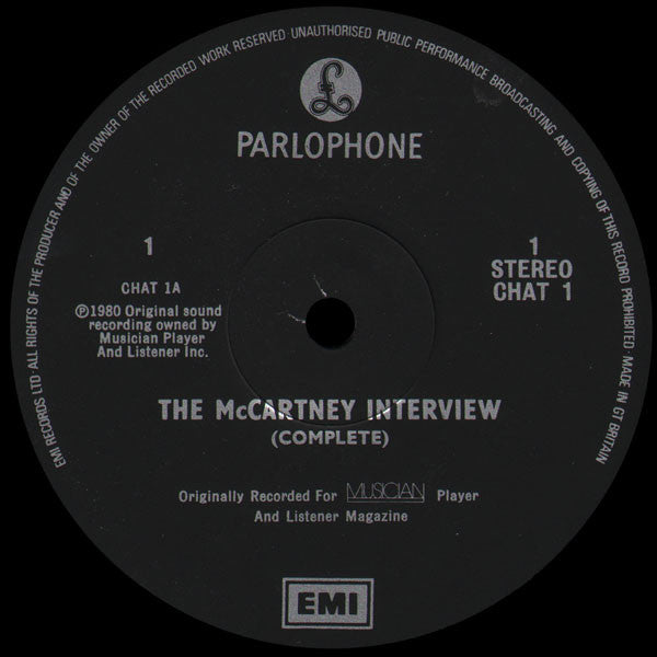 Paul McCartney : The McCartney Interview (LP)