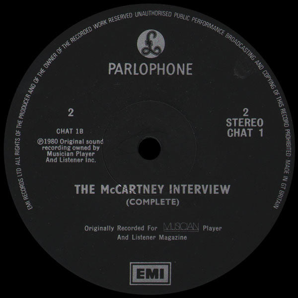 Paul McCartney : The McCartney Interview (LP)