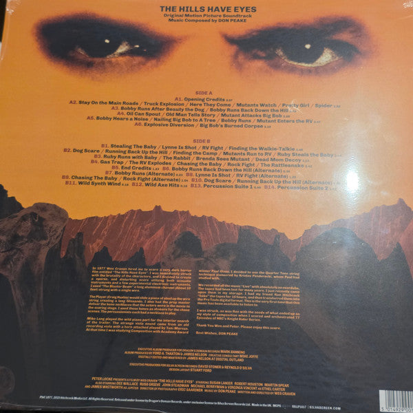 Don Peake : The Hills Have Eyes - Original Motion Picture Soundtrack (LP)