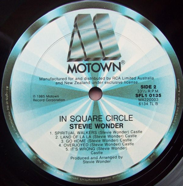Stevie Wonder : In Square Circle (LP, Album, RE, Gat)