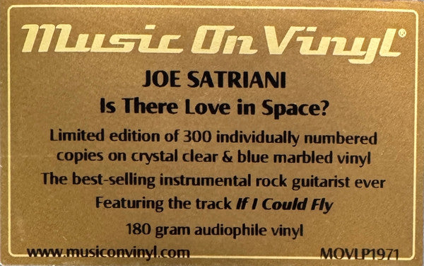 Joe Satriani : Is There Love In Space? (2xLP, Album, Ltd, Num, RE, Cry)