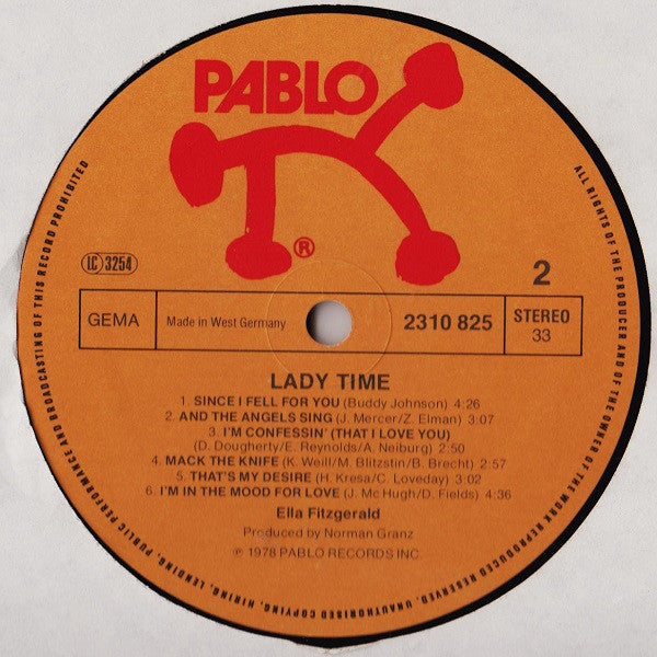 Ella Fitzgerald With Jackie Davis And Louie Bellson* : Lady Time (LP, Album)