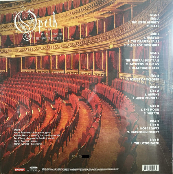 Opeth : In Live Concert At The Royal Albert Hall (4xLP, Red + Box, Ltd, Num, RE)