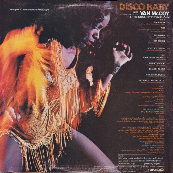 Van McCoy & The Soul City Symphony : Disco Baby (LP, Album)