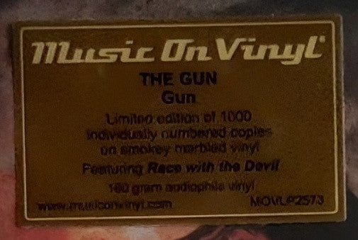 The Gun : Gun (LP, Album, Ltd, Num, RE, Smo)