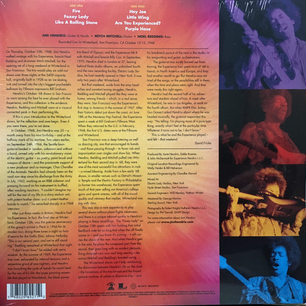 The Jimi Hendrix Experience : Winterland (LP, Comp, RE)
