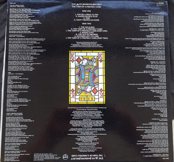 The Alan Parsons Project : The Turn Of A Friendly Card (LP, Album)
