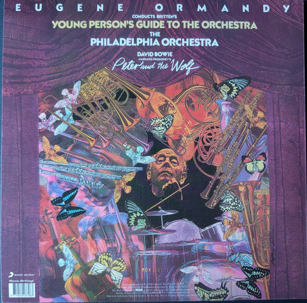 David Bowie Narrates Prokofiev*, Eugene Ormandy, The Philadelphia Orchestra, Britten* : Peter And The Wolf / Young Person's Guide To The Orchestra (LP, Album, Ltd, Num, RE, Yel)