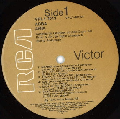ABBA : ABBA (LP, Album, RP, Tan)