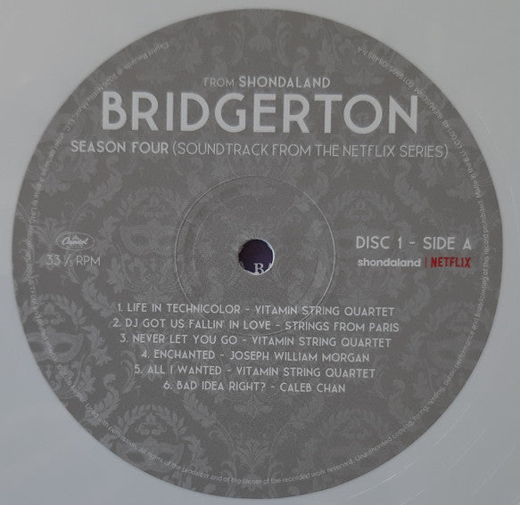 Various : Bridgerton (Season Four) (Soundtrack From The Netflix Series) (2xLP, Album, Whi)