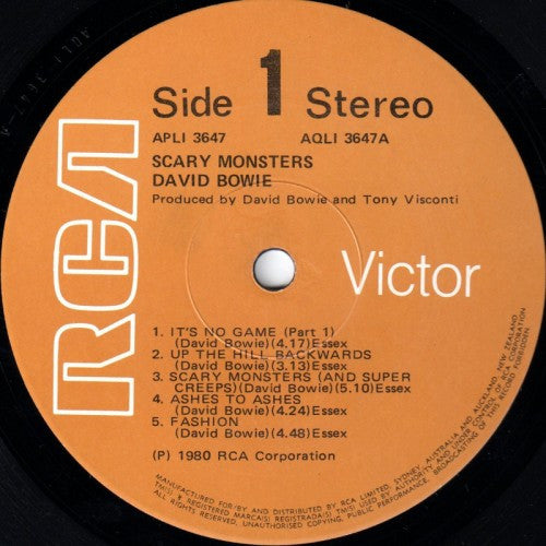 David Bowie : Scary Monsters (LP, Album)