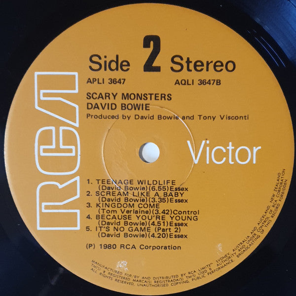 David Bowie : Scary Monsters (LP, Album)