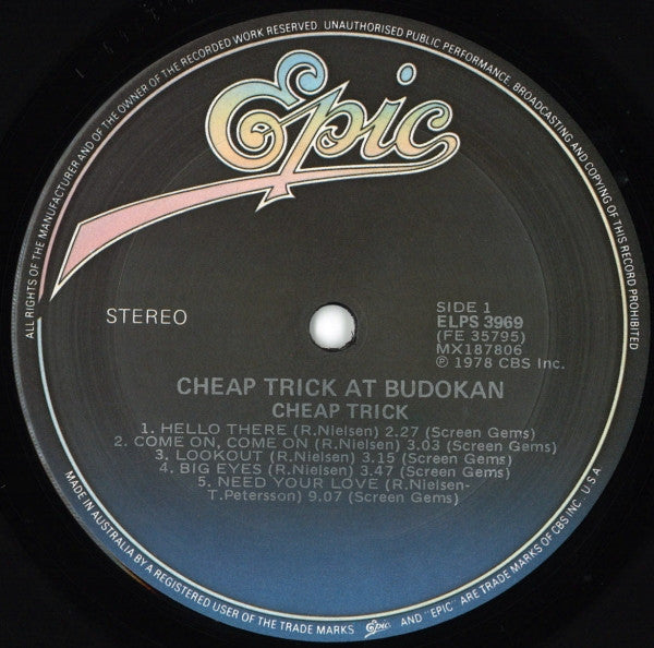 Cheap Trick : Cheap Trick At Budokan (LP, Album, RP, Gat)