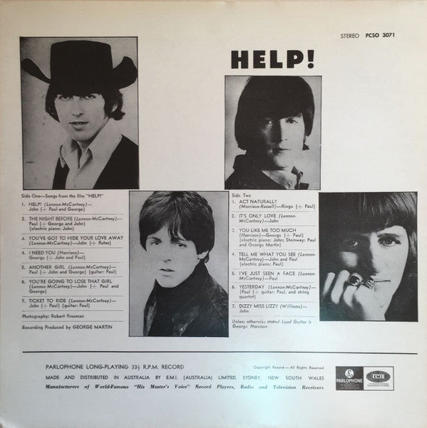 The Beatles : Help! (LP, Album, RE)