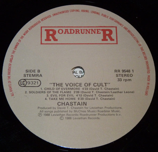 Chastain : The Voice Of The Cult (LP, Album)