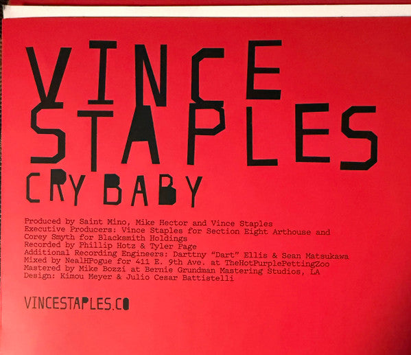 Vince Staples : Cry Baby (LP, Album, Bab)