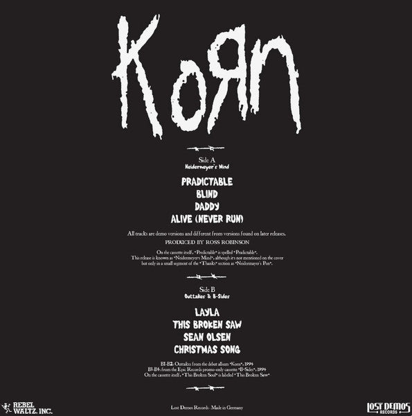 Korn : Neidermeyer’s Mind Debut Demo 1993 (LP, Unofficial, Ran)