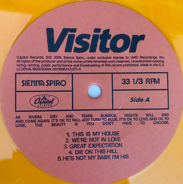 Sienna Spiro : Visitor (LP, Album, Tan)