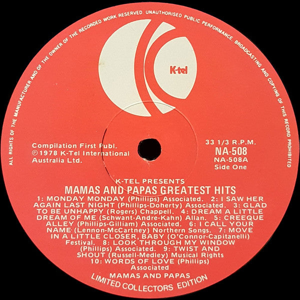 Mamas And Papas* : 20 Great Hits From Mamas And Papas (LP, Comp)