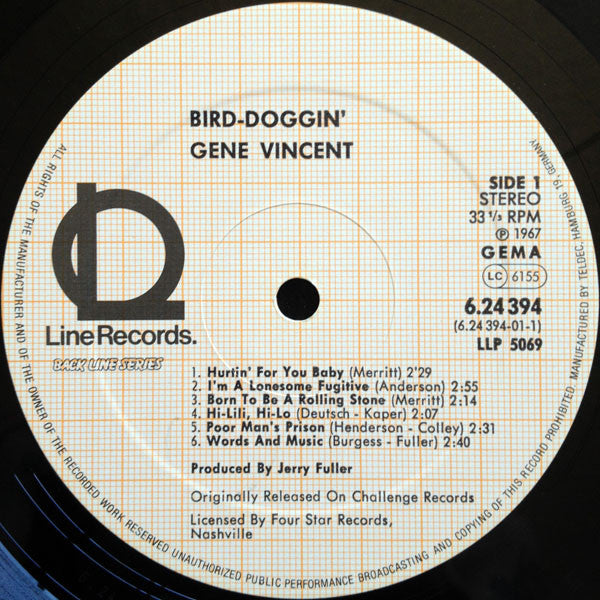 Gene Vincent : Bird Doggin (LP, Album, RE)