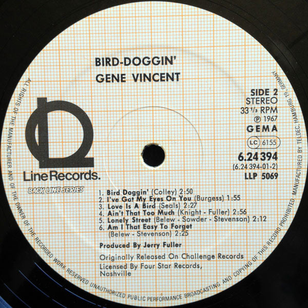 Gene Vincent : Bird Doggin (LP, Album, RE)