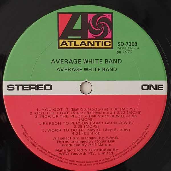 Average White Band : AWB (LP, Album)