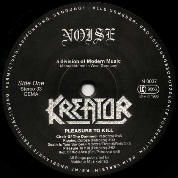 Kreator : Pleasure To Kill (LP, Album)