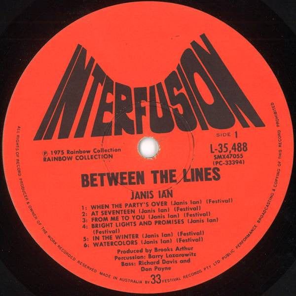Janis Ian : Between The Lines (LP, Album)