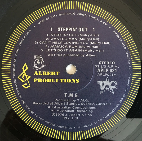 Ted Mulry Gang : Steppin' Out (LP, Album, Gat)