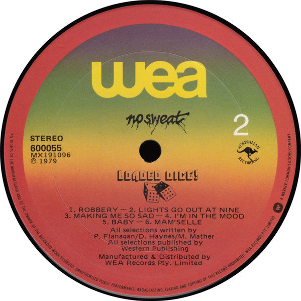 Loaded Dice (3) : No Sweat (LP, Album, Gat)